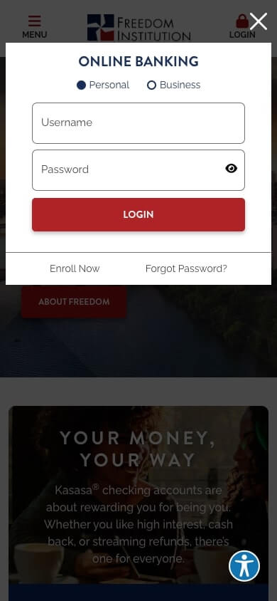 Mobile multiple login forms w/ radio toggles